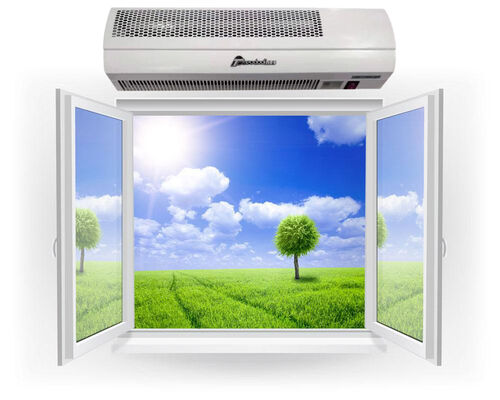 Mini Cross Flow Overhead Air Curtain Compact Over Door Heaters Size 600mm